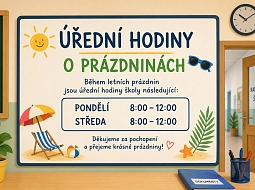 Úřední hodiny o prázdninách