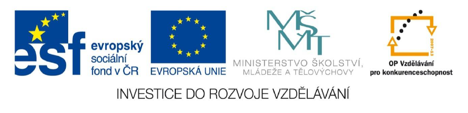 Loga: evropský sociální fond v ČR, Evropská unie, MŠMT a OP vzdělávání pro konkurenceschopnost